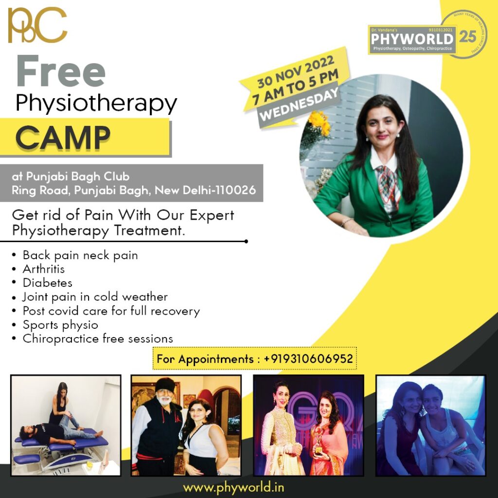 Physiotherapy camp in punjabi bagh